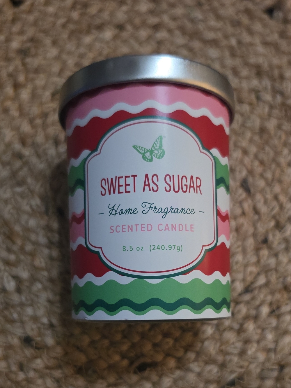 New DOLLY PARTON Holiday Sweet As Sugar Scented Candle - Pink & Green